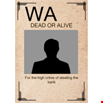 Get Customizable Wanted Poster Template example document template 