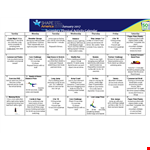 Physical Activity Calendar example document template