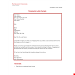 Simple Email Resignation Letter Pdf Free Download example document template