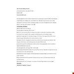 Sales Associate Manager Resume example document template 