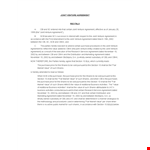 Project-based Joint Venture Template example document template