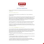 Process Analysis Essay Template example document template