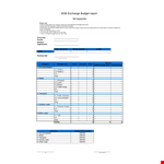 Sample Budget Report - Manage Your Total Costs with this Comprehensive Budget Report example document template