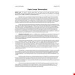 Farm Lease Termination Letter Example example document template 