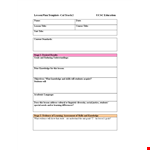 Lesson Plan Template for Student Learning example document template