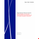 Organizational Network Analysis Template example document template