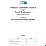 Comparative Financial Statement Analysis Example example document template 