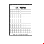 Ten Frame Template - Printable Ten Frame Template & Activities for Math Practice example document template