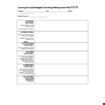 Effective Lesson Plan Template: Examples and Strategies for Learning example document template