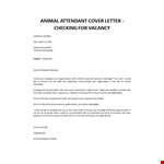 Cover Letter for Kennel Assistant example document template