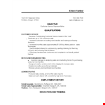 Customer Service Resume Template for Sales and Customer Service Professionals in Portland example document template