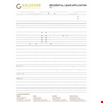 Free Residential Lease Application - Get Your Tenant Info Easily example document template