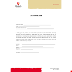 Location Release Form | University Production | Secure Location example document template