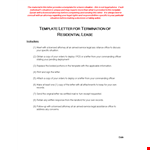 Lease Agreement Termination Letter example document template