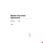 Master Franchise Agreement example document template 