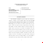 Legal Settlement Agreement | Court-Approved | Shall Include All Terms example document template