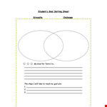 Create & Achieve Goals: Student & Parent Signature | Goal Sheet example document template