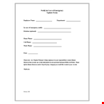 Update Employee Emergency Notification with this form example document template