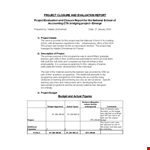 Standard Evaluation Report example document template