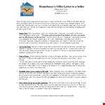 Residential Real Estate Offer Letter Template example document template