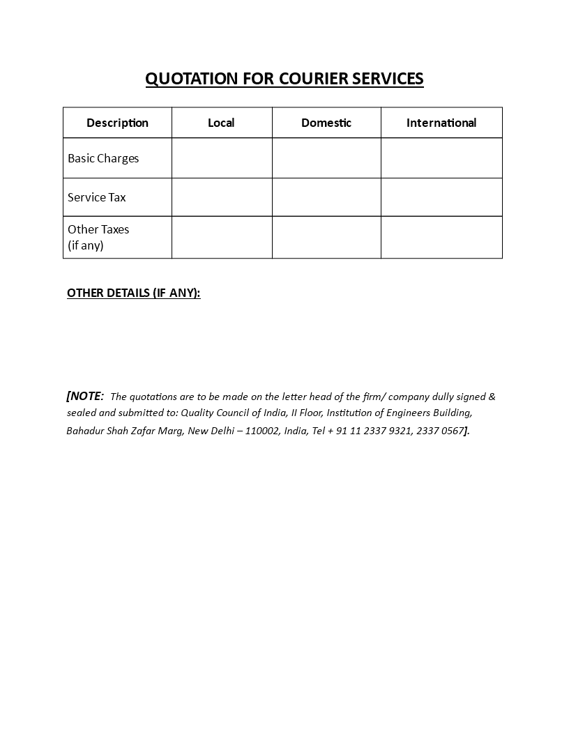 courier-service-quotation-template