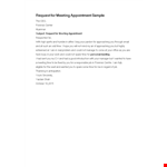 Meeting Appointment Letter Sample example document template