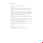 Thank You Letter for Email Interview | Tips for Effective Email Interview Thank You Letter example document template 