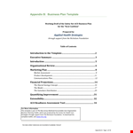 Health Care Business Plan Template | Create a Successful Plan for Your Business example document template