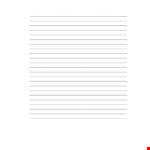 Lined Paper Template - Printable and Editable Options example document template