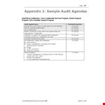 Sample Audit Agenda: Efficient Management, Expert Services, Thorough Audit Review | Minutes Included example document template