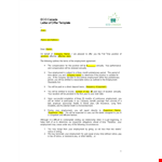 Company Offer Letter Format example document template