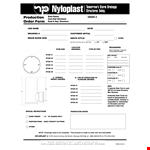 Production Job Order example document template