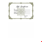 Download Free Homemade Gift Certificate PDF Template | Customize & Print example document template 