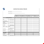 Editable Construction Schedule Template - Streamline Your Project Management example document template