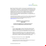 Emergency Succession Planning Template - Plan for Executive and Director Absence with Acting Roles example document template 