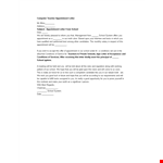 Computer Teacher Appointment Letter example document template