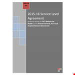 Service Level Agreement Template Healthcare example document template