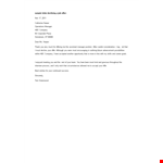 Job Offer Decline Letter example document template