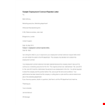 Employment Contract Rejection Letter Template - Customize & Download example document template