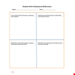 Effective Self-Evaluation Examples for Students in Education and Assessment example document template