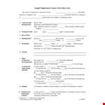 Freelance Employment Contract Template example document template