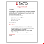 Corporate Training example document template