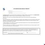 Create, Manage, and Track Construction Projects with our Free Construction Schedule Template Excel example document template