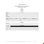 Meeting Minutes Form Template example document template 