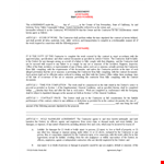 Contractor Hold Harmless Agreement example document template