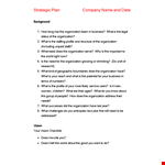 Strategic Plan Template - Streamline Costs and Organize Your Organization example document template