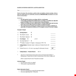 Sample Business Agenda example document template