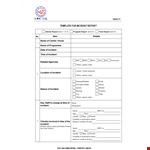 Create a Professional Incident Report with Our Easy-to-Use Template example document template