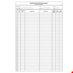 Generate a Comprehensive Monthly Student Attendance Report example document template 