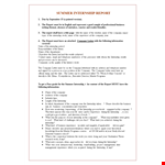 Summer Internship Report example document template